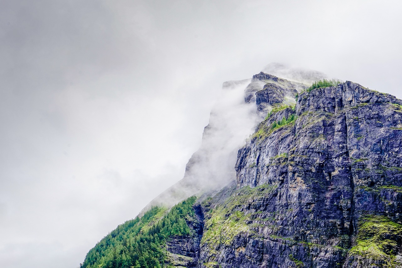 Hiker enjoying a waterfall view